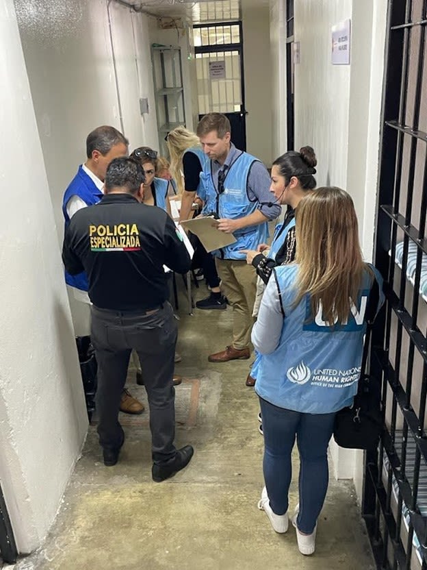 Dr Matthew Gillett working with the UN working Group