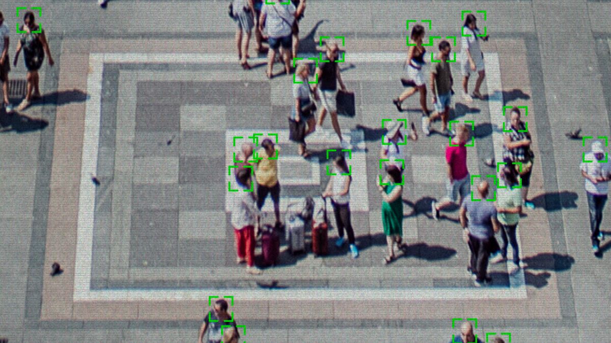 Student talking into a microphone